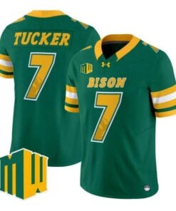 chance-tucker-jersey-7-north-dakota-state-bison-2026-code-green-vapor-01 - Robert Henrys Chance Tucker Jersey #7 North Dakota State Bison 2026 Code Green Vapor Stitched by My Store NCAA Football Jerseys