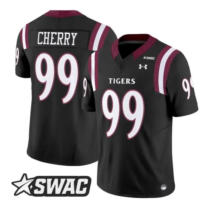 cherry-jersey-99-texas-southern-tigers-2026-vapor-limited-all-stitched-01 - Robert Henrys Cherry Jersey #99 Texas Southern Tigers 2026 Vapor Limited All Stitched by My Store NCAA Football Jerseys