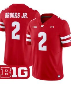 Chris Brooks Jr Jersey #2 Wisconsin Badgers 2026 Vapor All Stitched by My Store NCAA Football Jerseys