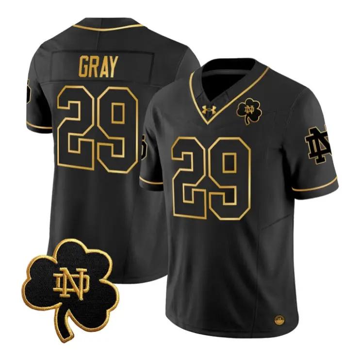 christian-gray-jersey-29-notre-dame-fighting-irish-2026-stitched-02 - Robert Henrys Christian Gray Jersey #29 Notre Dame Fighting Irish 2026 Stitched by My Store NCAA Football Jerseys