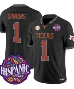 Colin Simmons Jersey #1 Texas Longhorns 2026 Latino Heritage Stitched by My Store NCAA Football Jerseys