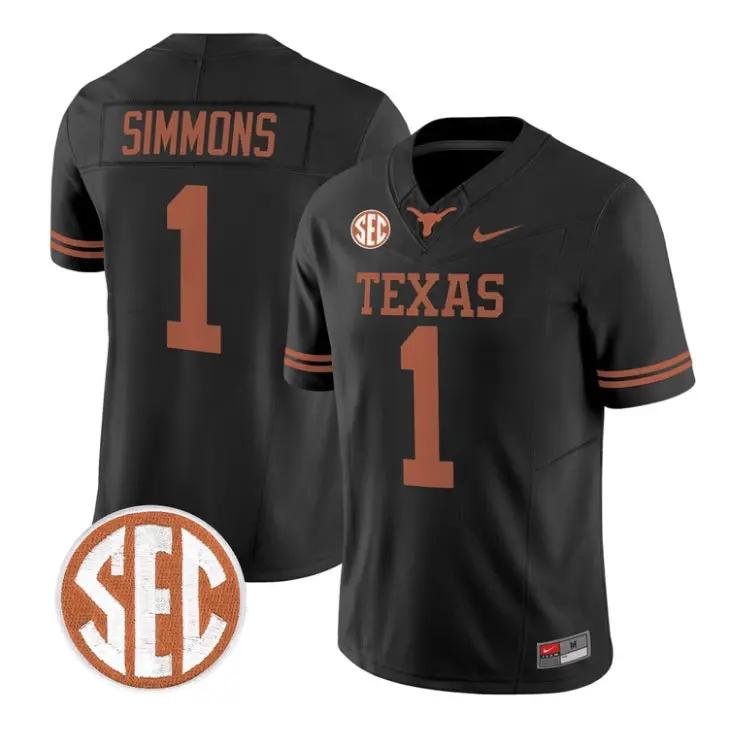 colin-simmons-jersey-1-texas-longhorns-2026-vapor-limited-stitched-02 - Robert Henrys Colin Simmons Jersey #1 Texas Longhorns 2026 Vapor Limited Stitched by My Store NCAA Football Jerseys