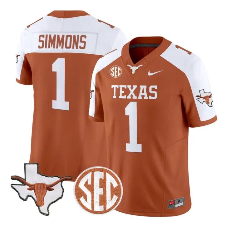 colin-simmons-jersey-1-texas-longhorns-2026-vapor-limited-stitched-03 - Robert Henrys Colin Simmons Jersey #1 Texas Longhorns 2026 Vapor Limited Stitched by My Store NCAA Football Jerseys