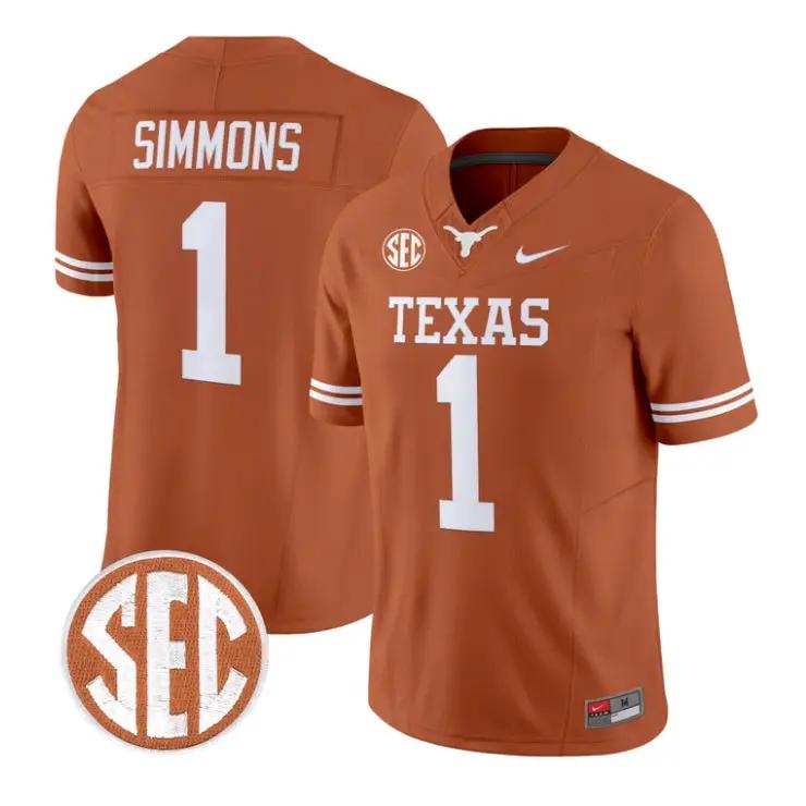 colin-simmons-jersey-1-texas-longhorns-2026-vapor-limited-stitched-04 - Robert Henrys Colin Simmons Jersey #1 Texas Longhorns 2026 Vapor Limited Stitched by My Store NCAA Football Jerseys