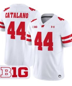 Cooper Catalano Jersey #44 Wisconsin Badgers 2026 Limited Stitched by My Store NCAA Football Jerseys