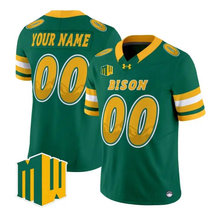 custom-north-dakota-state-bison-name-and-number-2026-code-green-limited-01 - Robert Henrys Custom North Dakota State Bison Name and Number 2026 Code Green Limited Stitched by My Store NCAA Football Jerseys