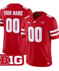 Custom Wisconsin Badgers Jersey Name And Number 2026 Vapor Stitched by My Store NCAA Football Jerseys