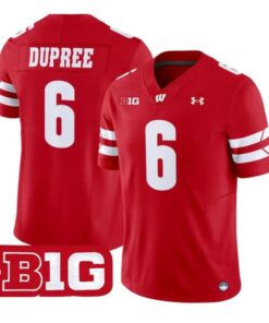 Darrion Dupree Jersey #6 Wisconsin Badgers 2026 Limited All Stitched by My Store NCAA Football Jerseys