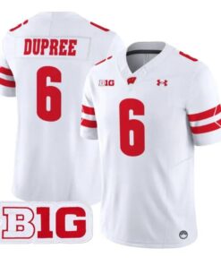 Darrion Dupree Jersey #6 Wisconsin Badgers 2026 Limited All Stitched by My Store NCAA Football Jerseys