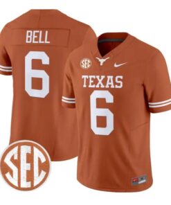 Dia Bell Jersey #6 Texas Longhorns 2026 Vapor Limited All Stitched by My Store NCAA Football Jerseys