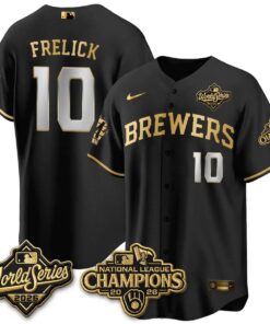 Sal Frelick Jersey #10 Milwaukee Brewers 2026 NL Champions Vapor Stitched
