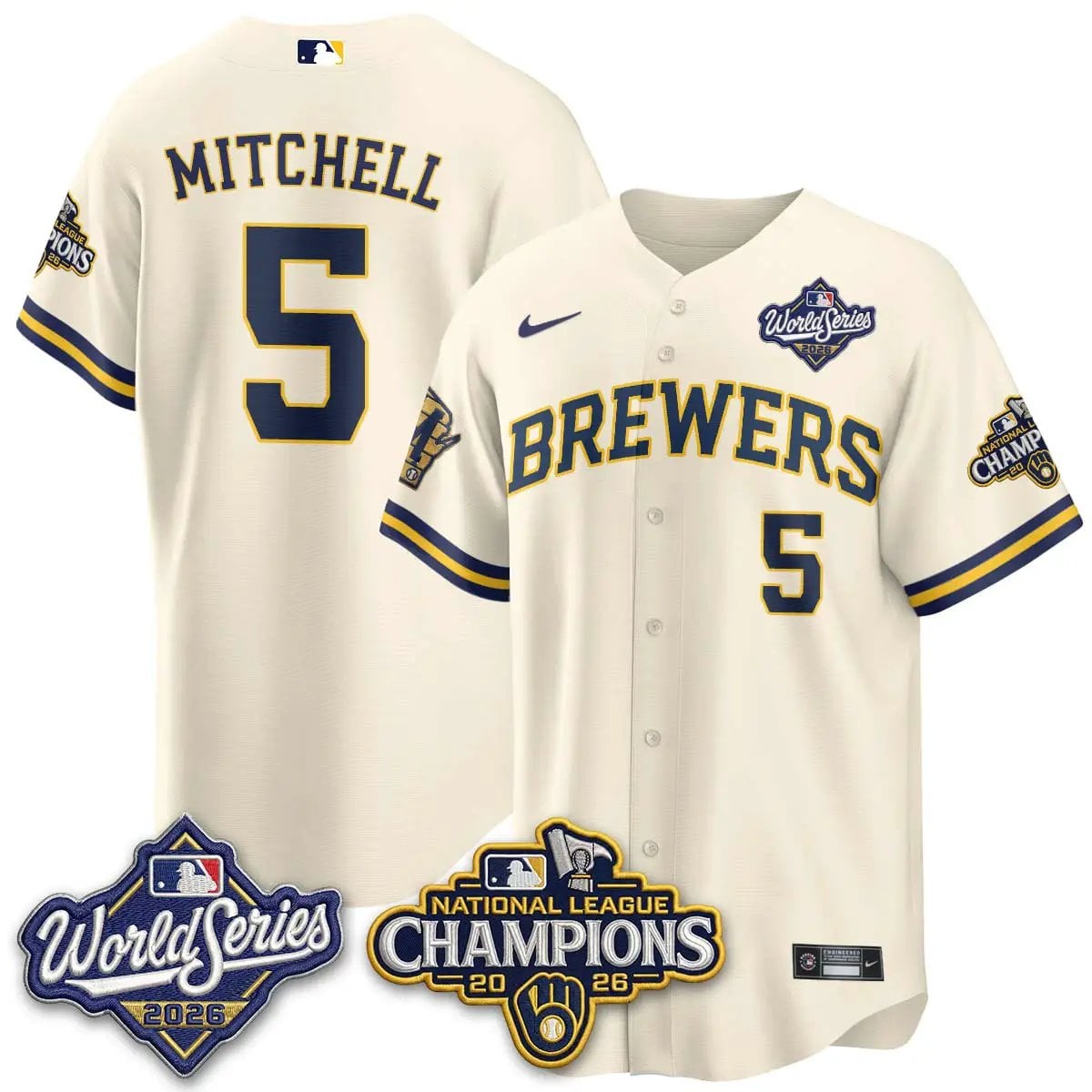 garrett-mitchell-jersey-5-milwaukee-brewers-2026-nl-champions-vapor-stitched-04 - Robert Henrys Garrett Mitchell Jersey #5 Milwaukee Brewers 2026 NL Champions Vapor Stitched