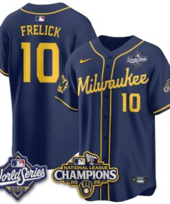 Sal Frelick Jersey #10 Milwaukee Brewers 2026 NL Champions Vapor Stitched