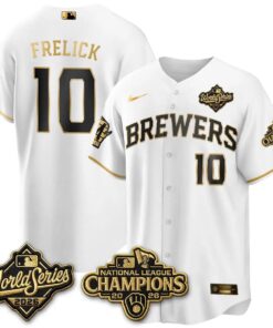 Sal Frelick Jersey #10 Milwaukee Brewers 2026 NL Champions Vapor Stitched