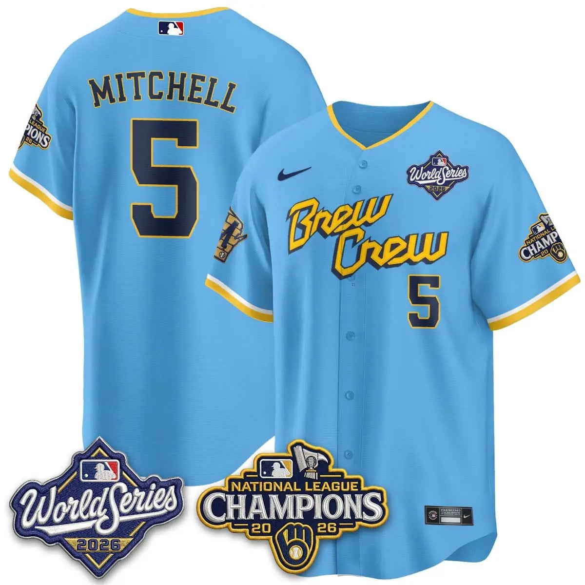 garrett-mitchell-jersey-5-milwaukee-brewers-2026-nl-champions-vapor-stitched-03 - Robert Henrys Garrett Mitchell Jersey #5 Milwaukee Brewers 2026 NL Champions Vapor Stitched