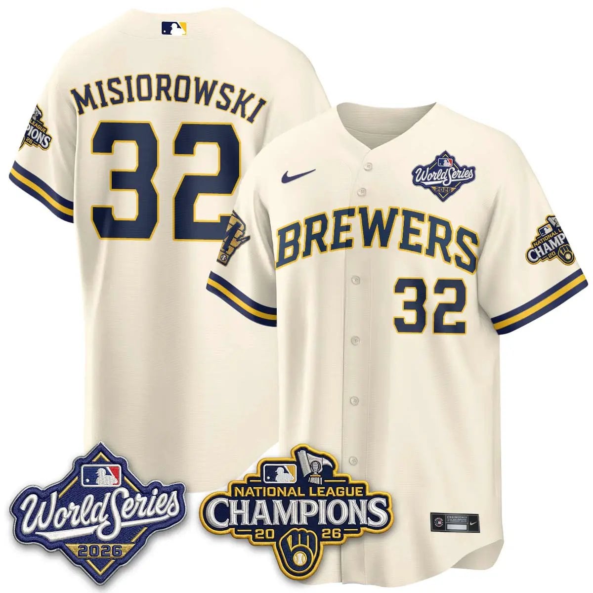 jacob-misiorowski-jersey-32-milwaukee-brewers-2026-nl-champions-vapor-stitched-04 - Robert Henrys Jacob Misiorowski Jersey #32 Milwaukee Brewers 2026 NL Champions Vapor Stitched
