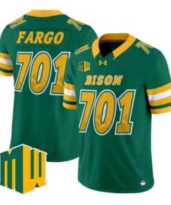 fargo-jersey-701-north-dakota-state-bison-2026-code-green-limited-all-01 - Robert Henrys Fargo Jersey #701 North Dakota State Bison 2026 Code Green Limited All Stitched by My Store NCAA Football Jerseys