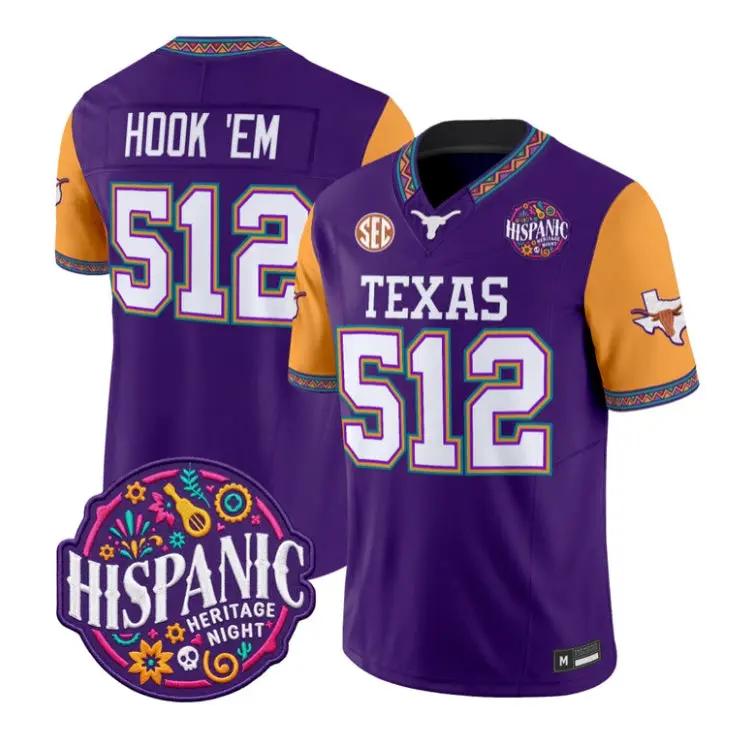 hook-em-jersey-512-texas-longhorns-2026-latino-heritage-all-stitched-02 - Robert Henrys Hook 'Em Jersey #512 Texas Longhorns 2026 Latino Heritage All Stitched by My Store NCAA Football Jerseys