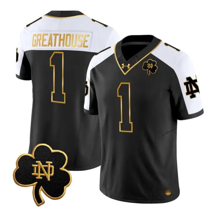 jaden-greathouse-jersey-1-notre-dame-fighting-irish-2026-stitched-01 - Robert Henrys Jaden Greathouse Jersey #1 Notre Dame Fighting Irish 2026 Stitched by My Store NCAA Football Jerseys