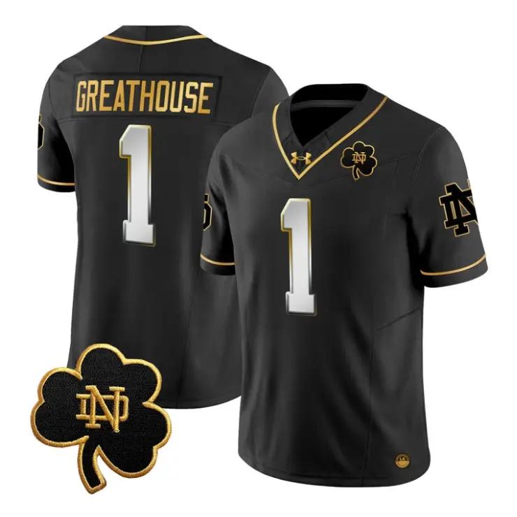 jaden-greathouse-jersey-1-notre-dame-fighting-irish-2026-stitched-03 - Robert Henrys Jaden Greathouse Jersey #1 Notre Dame Fighting Irish 2026 Stitched by My Store NCAA Football Jerseys