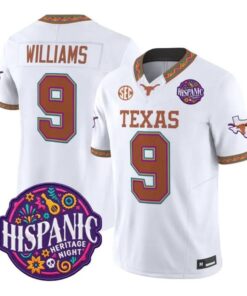 Jonah Williams Jersey #9 Texas Longhorns 2026 Latino Heritage Stitched by My Store NCAA Football Jerseys