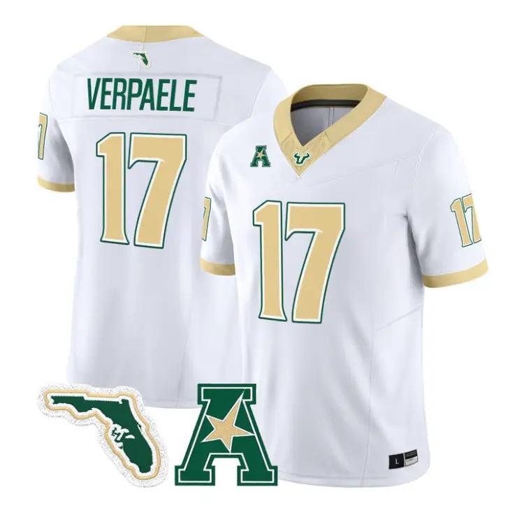 kevin-wade-verpaele-jersey-17-south-florida-bulls-2026-vapor-limited-01 - Robert Henrys Kevin Wade Verpaele Jersey #17 South Florida Bulls 2026 Vapor Limited Stitched by My Store NCAA Football Jerseys