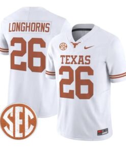 Longhorns Jersey #26 Texas Longhorns 2026 Football Limited Stitched by My Store NCAA Football Jerseys