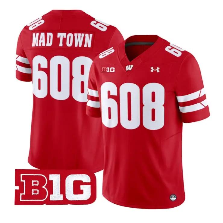 mad-town-jersey-608-wisconsin-badgers-2026-vapor-limited-stitched-04 - Robert Henrys Mad Town Jersey #608 Wisconsin Badgers 2026 Vapor Limited Stitched by My Store NCAA Football Jerseys
