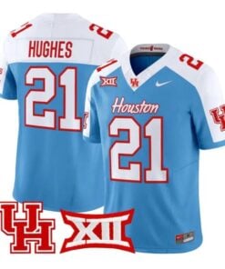 Makhi Hughes Jersey #21 Houston Cougars 2026 Vapor Limited Stitched by My Store NCAA Football Jerseys