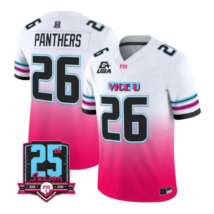 panthers-jersey-26-florida-international-panthers-2026-pink-vice-vapor-01 - Robert Henrys Panthers Jersey #26 Florida International Panthers 2026 Pink Vice Vapor Stitched by My Store NCAA Football Jerseys