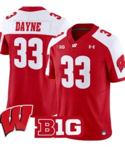 Ron Dayne Jersey #33 Wisconsin Badgers 2026 Vapor Limited Stitched by My Store NCAA Football Jerseys