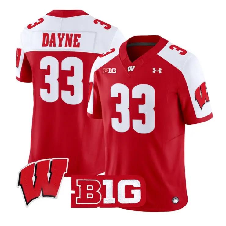 ron-dayne-jersey-33-wisconsin-badgers-2026-vapor-limited-stitched-03 - Robert Henrys Ron Dayne Jersey #33 Wisconsin Badgers 2026 Vapor Limited Stitched by My Store NCAA Football Jerseys