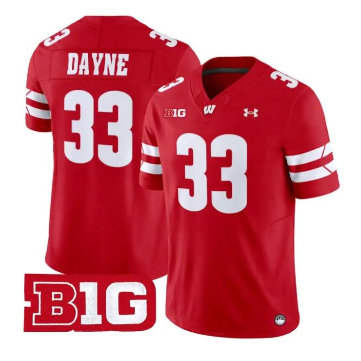 ron-dayne-jersey-33-wisconsin-badgers-2026-vapor-limited-stitched-04 - Robert Henrys Ron Dayne Jersey #33 Wisconsin Badgers 2026 Vapor Limited Stitched by My Store NCAA Football Jerseys