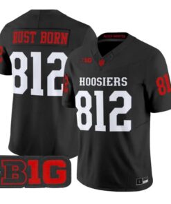 Rust Born Jersey #812 Indiana Hoosiers 2026 Football All Stitched by My Store NCAA Football Jerseys