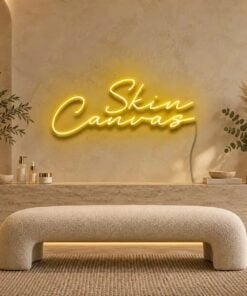 Skin Canvas Led Neon Sign Tattoo Shop Wall Art Decor Display by CustomNeonStudio