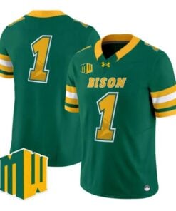 Team Jersey #1 North Dakota State Bison 2026 Code Green Vapor Limited Stitched by My Store NCAA Football Jerseys