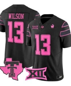 Wilson Jersey #13 Texas Tech Red Raiders Football 2026 Limited Stitched Black by My Store NCAA Football Jerseys