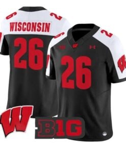 Wisconsin Jersey #26 Wisconsin Badgers 2026 Vapor Limited Stitched by My Store NCAA Football Jerseys