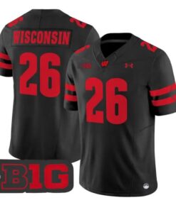 Wisconsin Jersey #26 Wisconsin Badgers 2026 Vapor Limited Stitched by My Store NCAA Football Jerseys