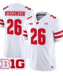 Wisconsin Jersey #26 Wisconsin Badgers 2026 Vapor Limited Stitched by My Store NCAA Football Jerseys